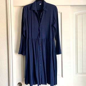 Navy blue shirt dress